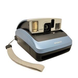 Vintage Polaroid One 600 Film 100mm Focus Range Instant Camera Blue/Blk untested
